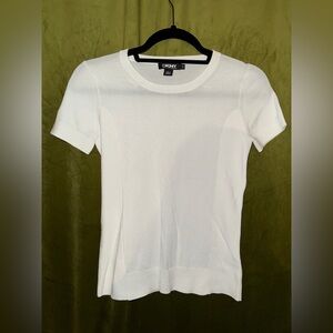DKNY White Knit Top, S